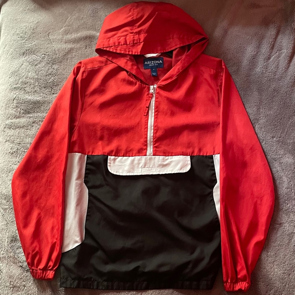 COLOR BLOCK HALF ZIP UP HOODIE • ARIZONA JEAN CO